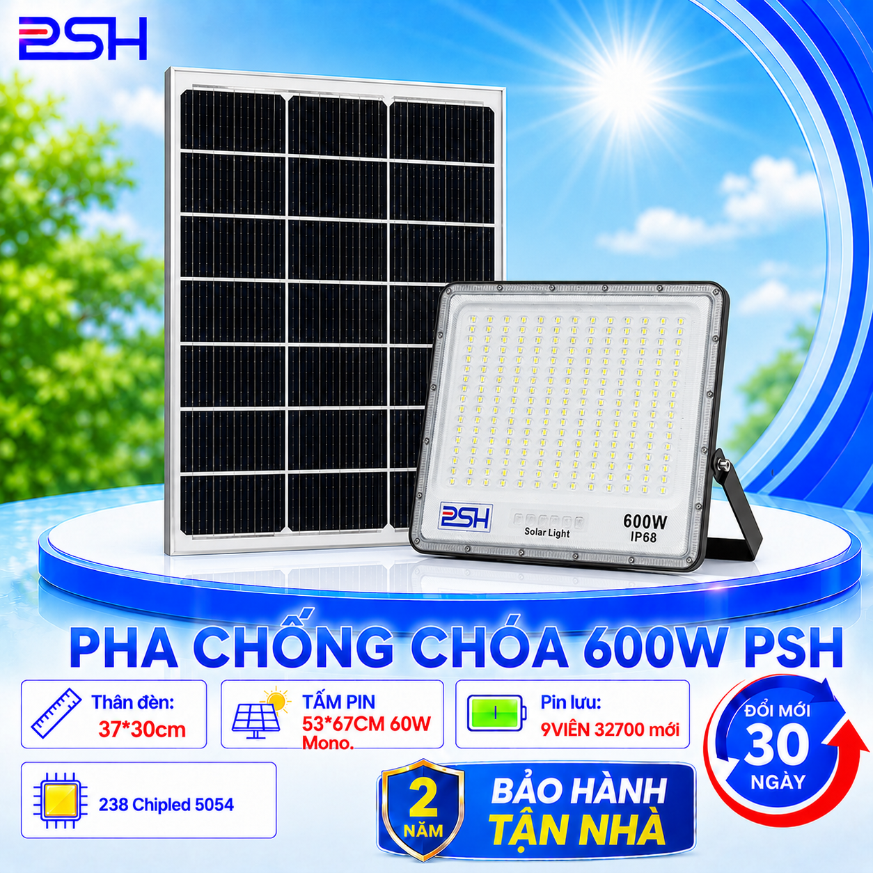 ĐÈN CHỐNG CHÓA 600W PSH 